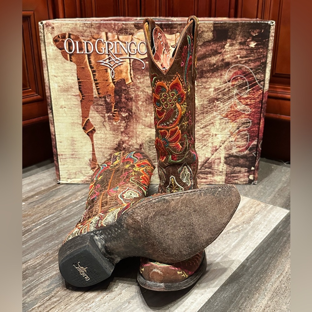 Old Gringo Olivia Boots Floral Embroidery Cowboy Size 7 Wedding Cowgirl Boots - Picture 8 of 10